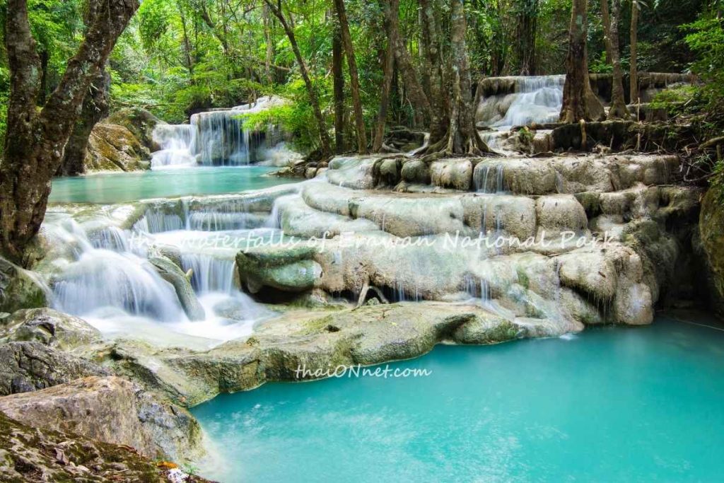 the Waterfalls of Erawan National Park (7) Tthe Waterfalls of Erawan National Park